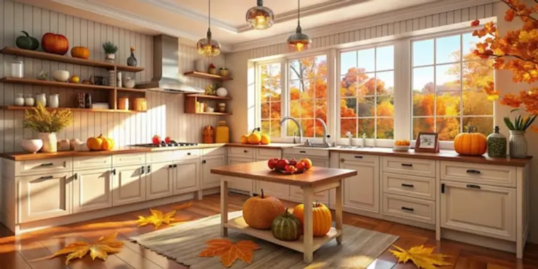 cozy autumn kitchen organization