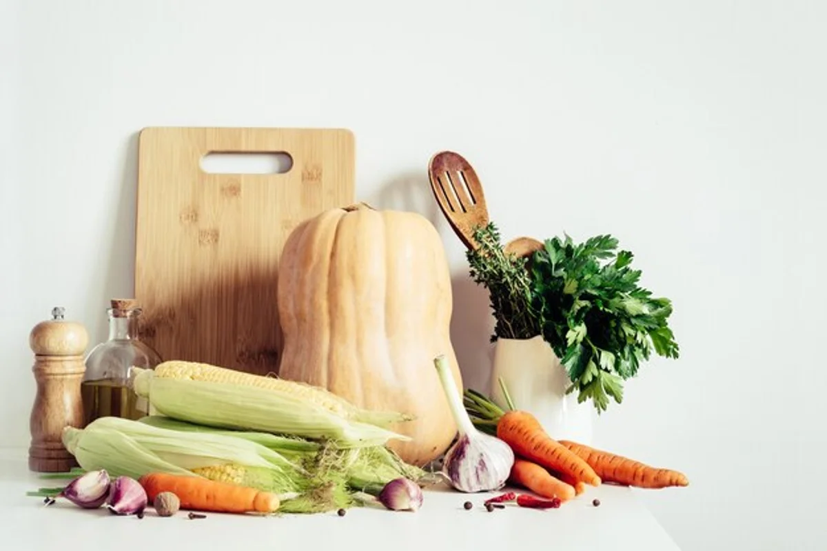 autumn kitchen organization vegetables
