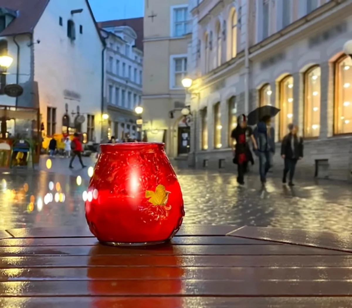 Prague autumn art festival night crowd street