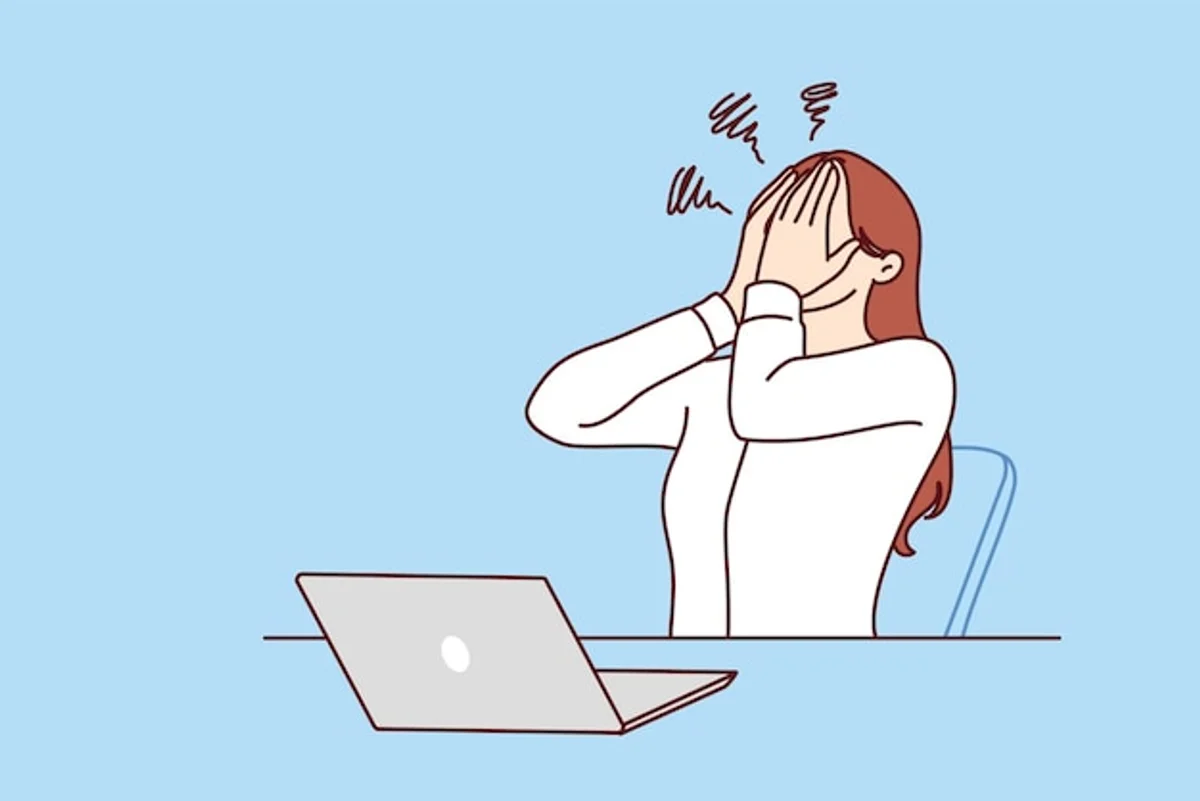 stressed office worker sending wrong email