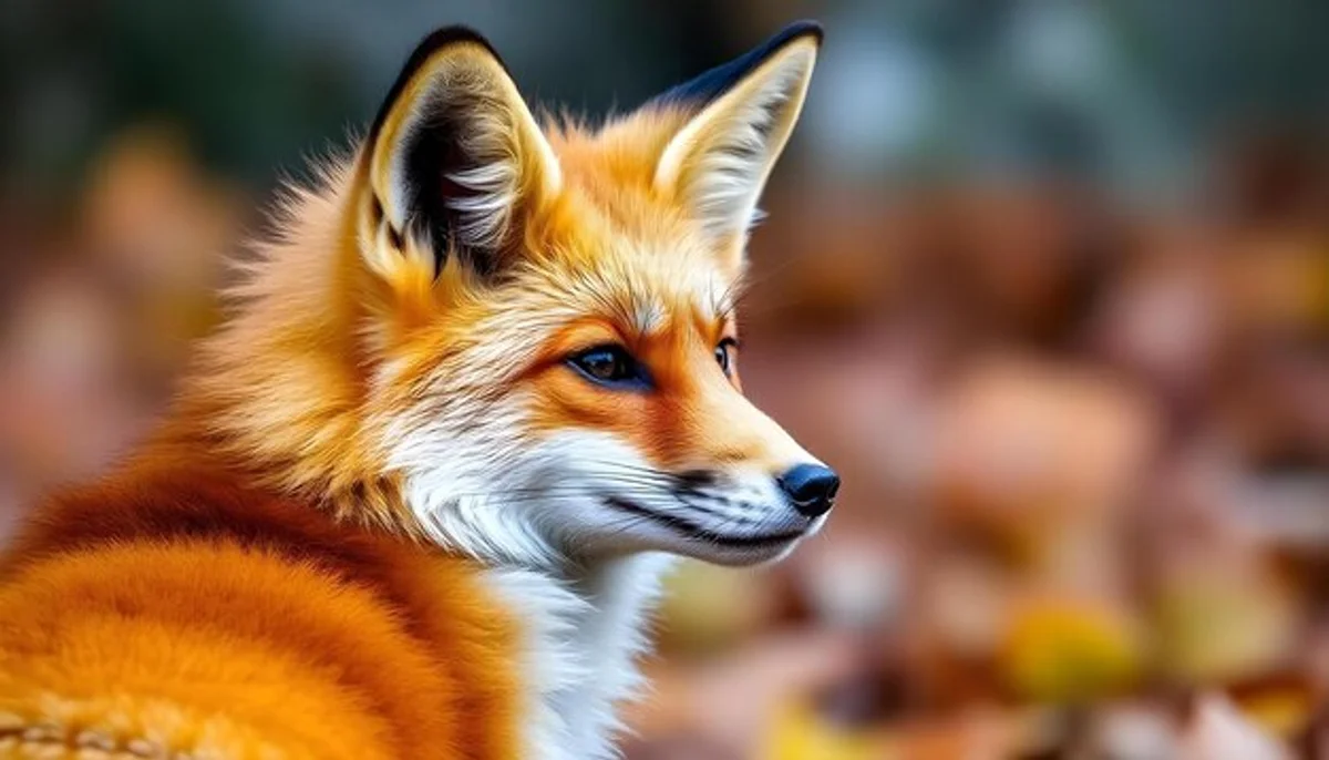 close up fox fur detail autumn