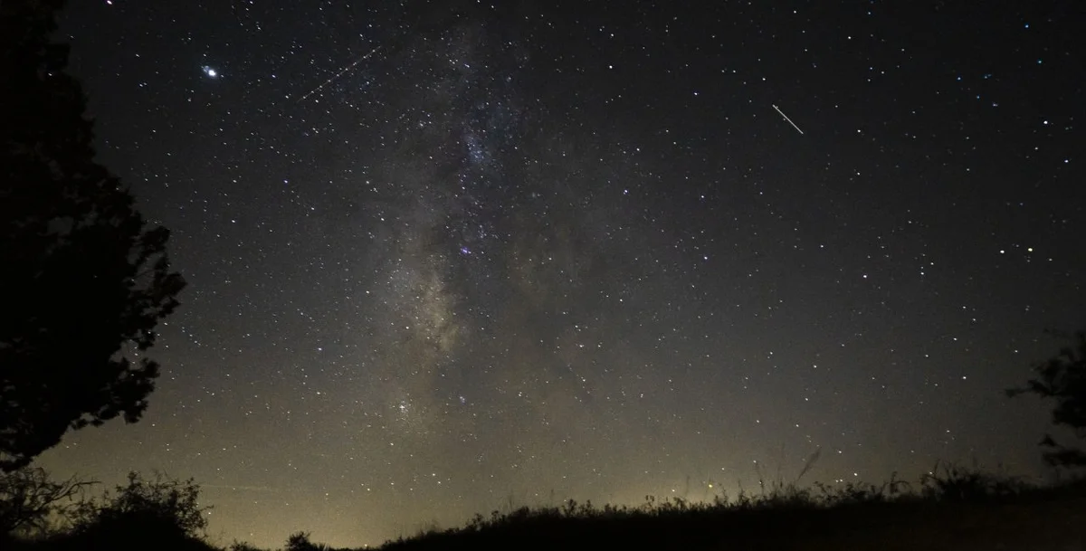 meteor shower over Czech countryside November