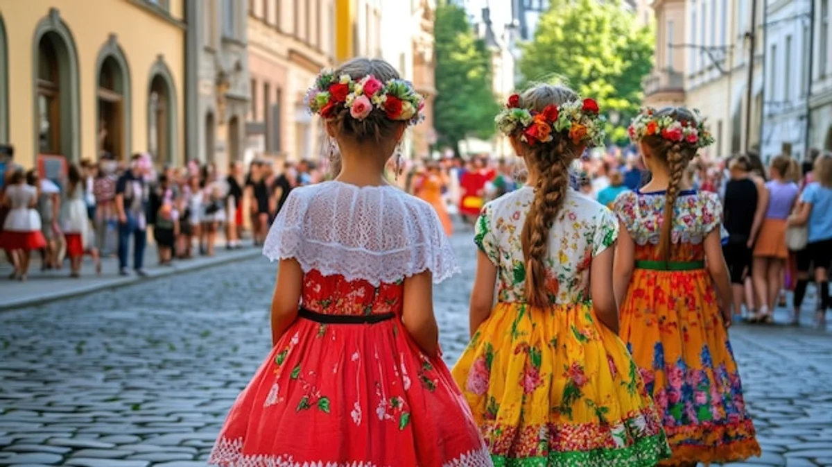 Czech Slavic festival traditional clothing