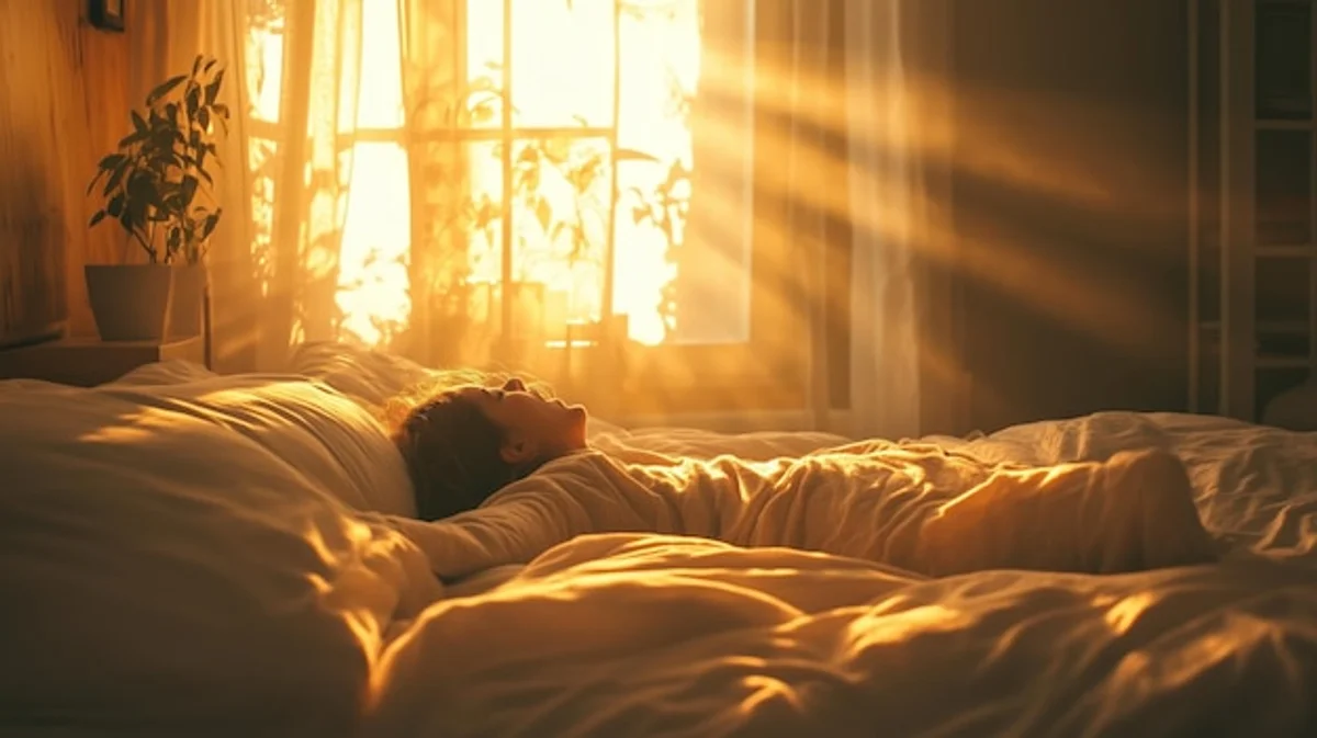 autumn light sleepy woman window