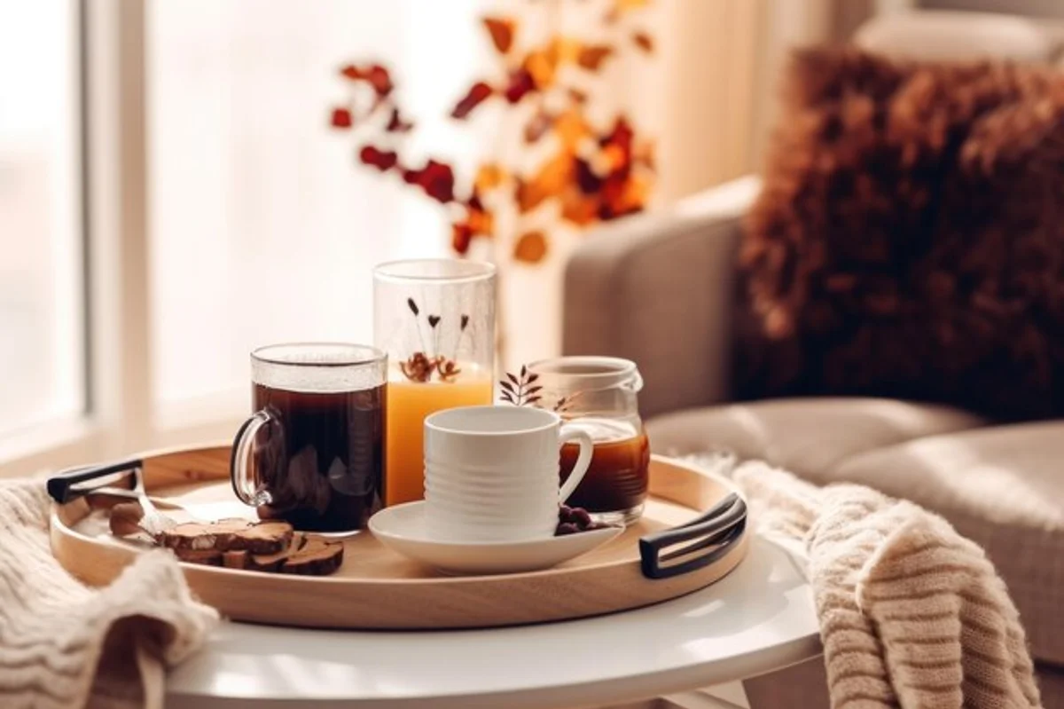 healthy autumn breakfast cozy morning