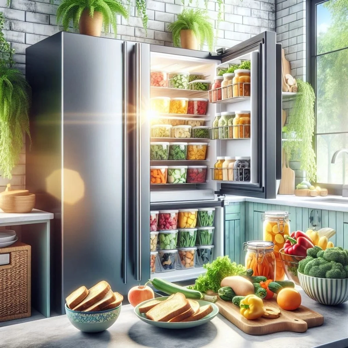 organized zero waste seasonal kitchen Czech vegetables fridge pantry