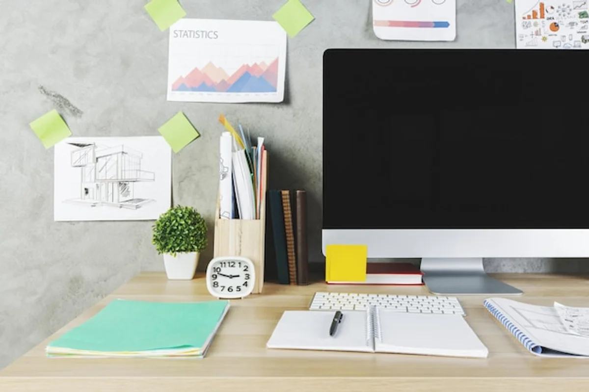 digital decluttering home office minimalist desk organization