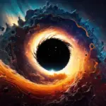 black hole in deep space stunning visualization