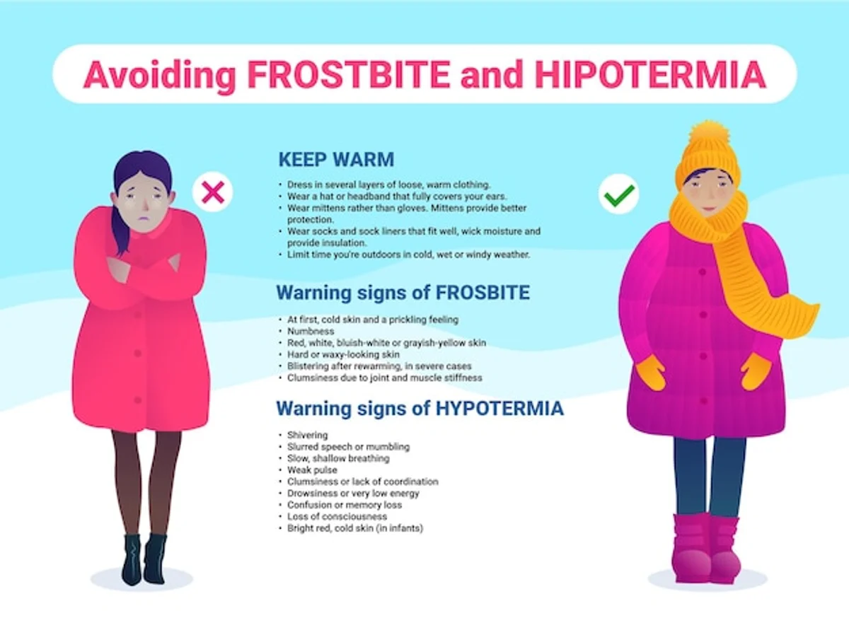 hypothermia warning signs body cold shivering outdoor winter