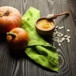 autumn pumpkin soup rustic bowl wood