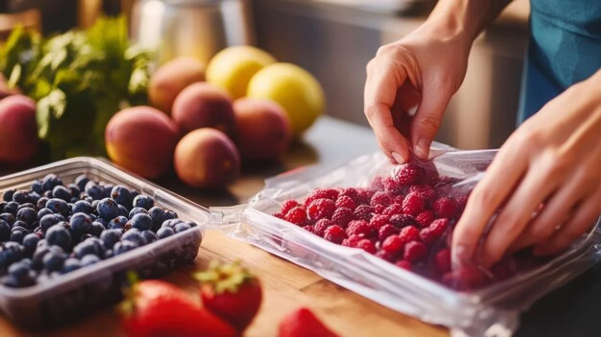 fresh berries storage method illustration