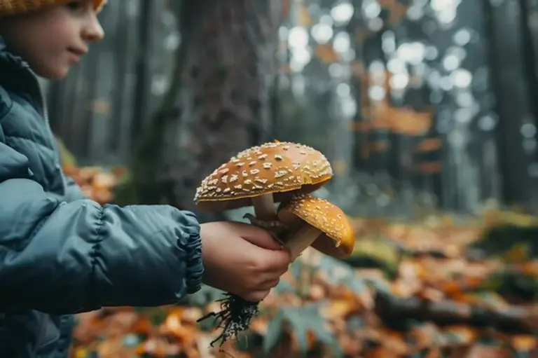 Sad autumn Czech person outside rain