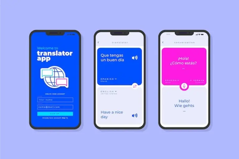futuristic translation app interface 2025