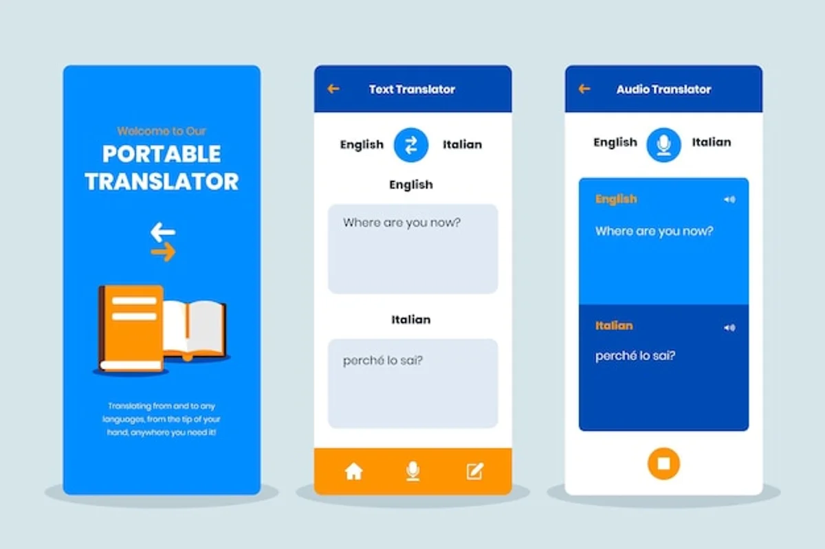 modern translation app interface phone screenshot 2025