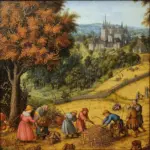 medieval autumn festival Europe painting