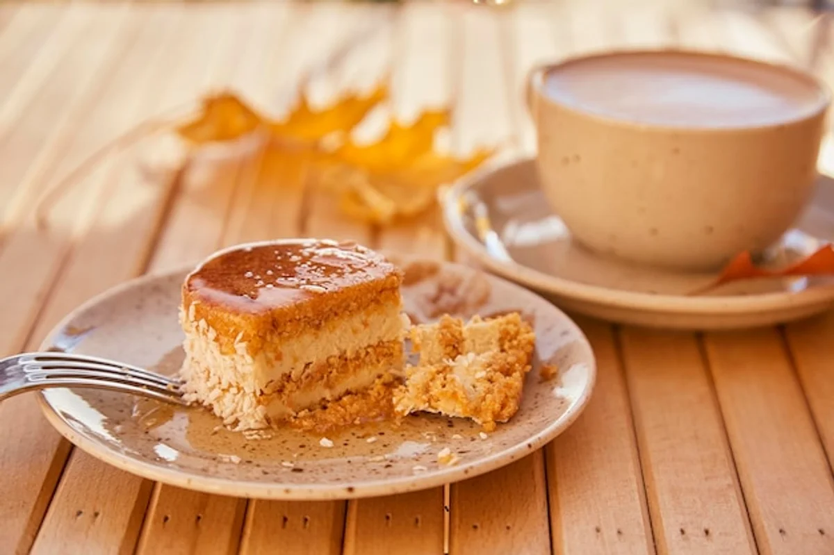 autumn vegan dessert homemade no sugar milk flat lay