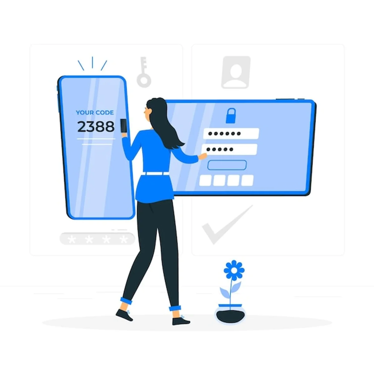two factor authentication phone security illustration