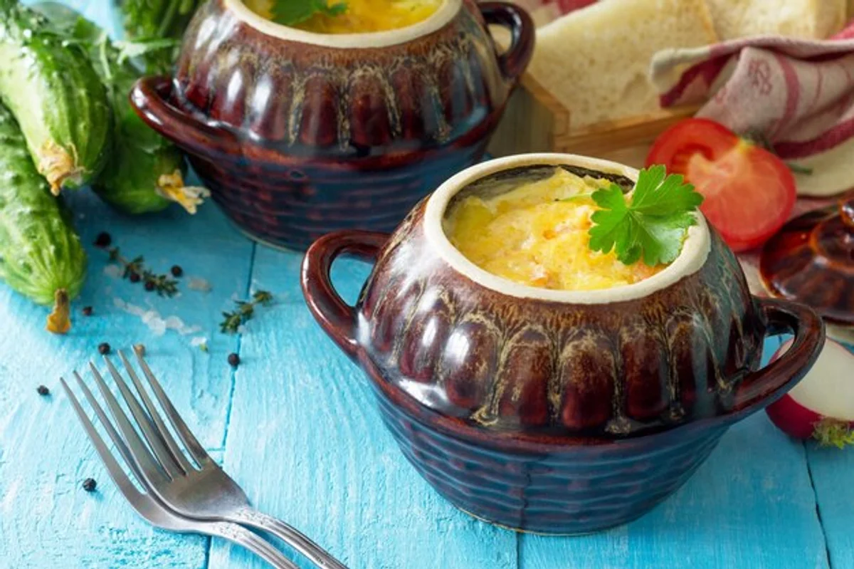 close up of traditional czech autumn meal at home