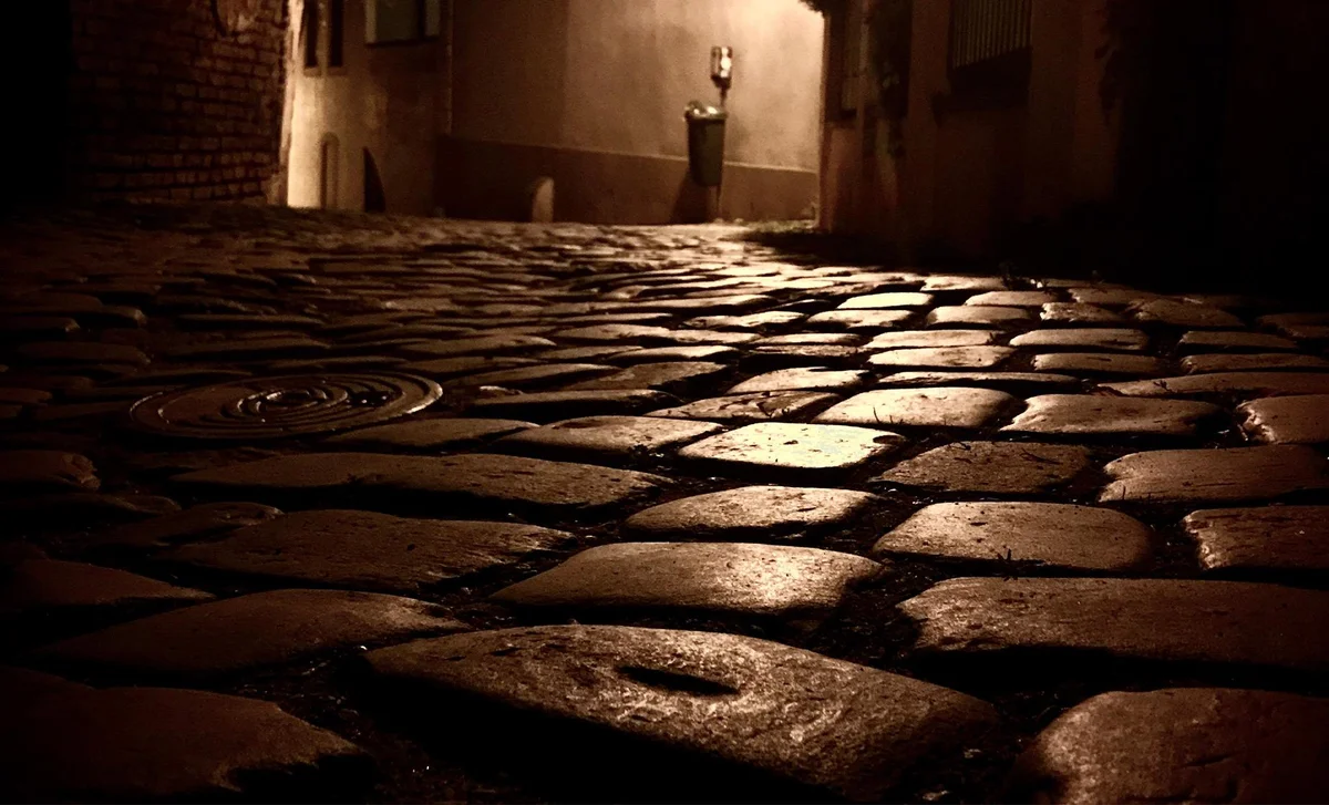 mysterious monk old prague gothic alley