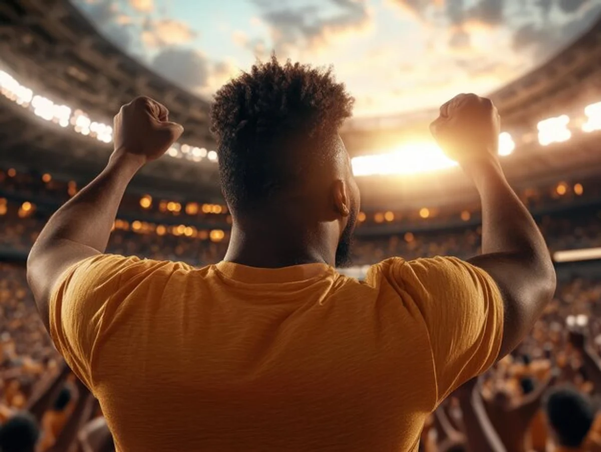 legendary sports moments celebration cheering crowd
