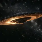 black hole and star paradox concept illustration