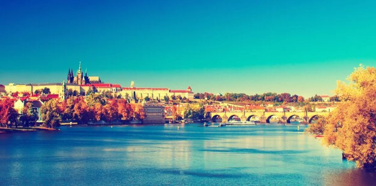 European autumn colors travel landscape