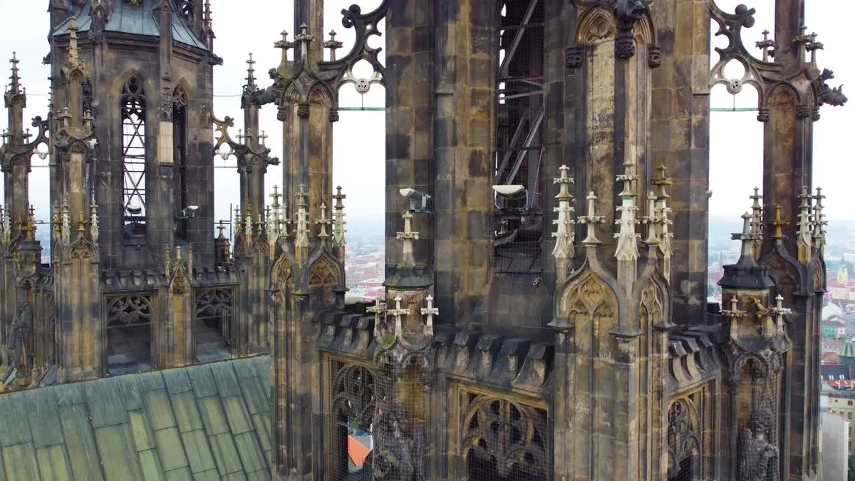 medieval gothic architecture reconstruction site prague
