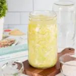homemade Czech sauerkraut fermentation process