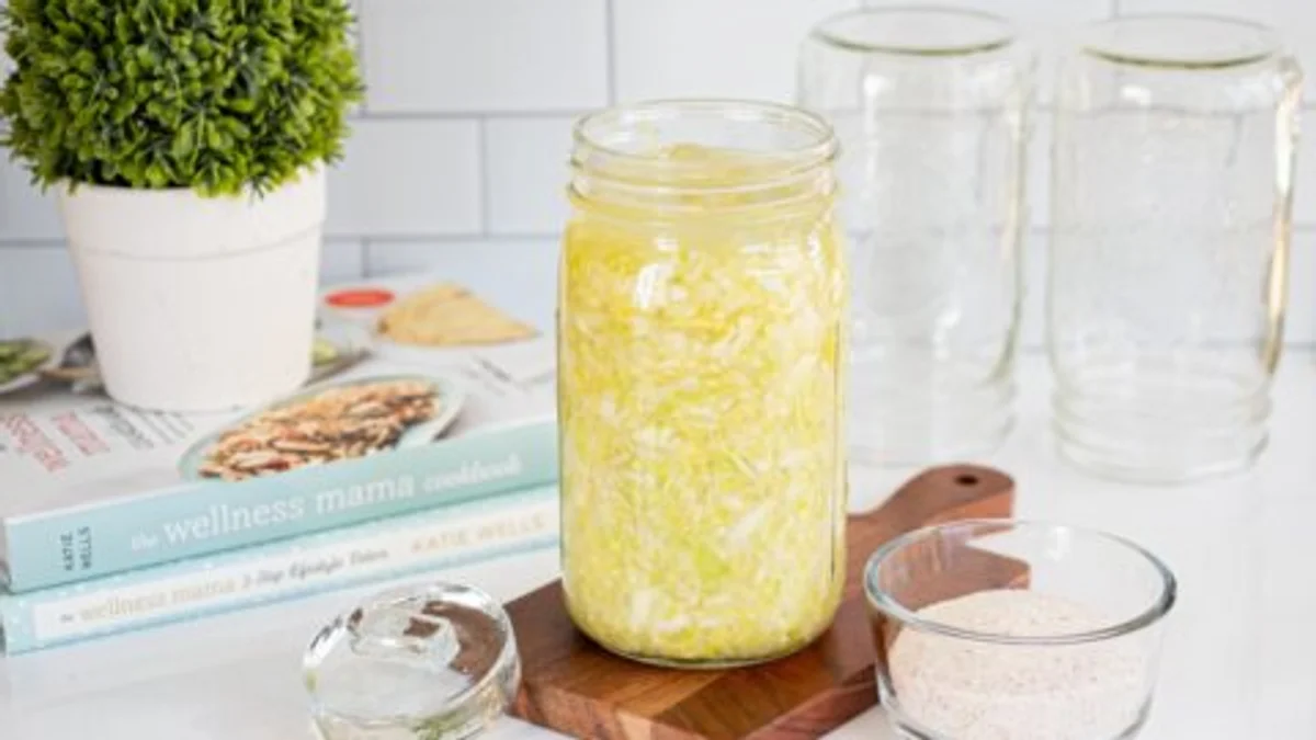 homemade Czech sauerkraut fermentation process