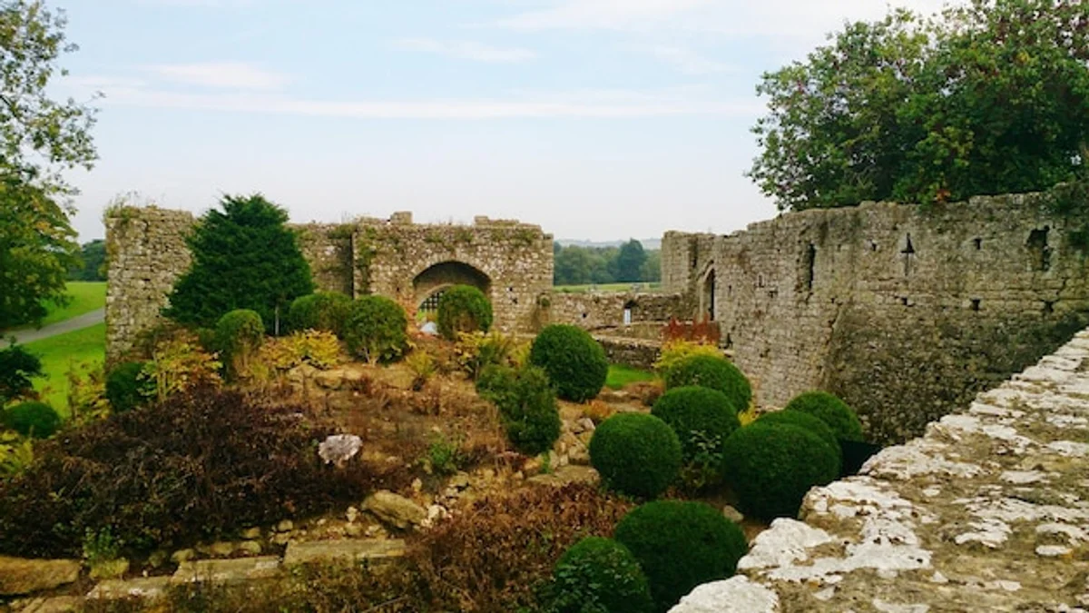 medieval castle ruins garden secret Czech Republic