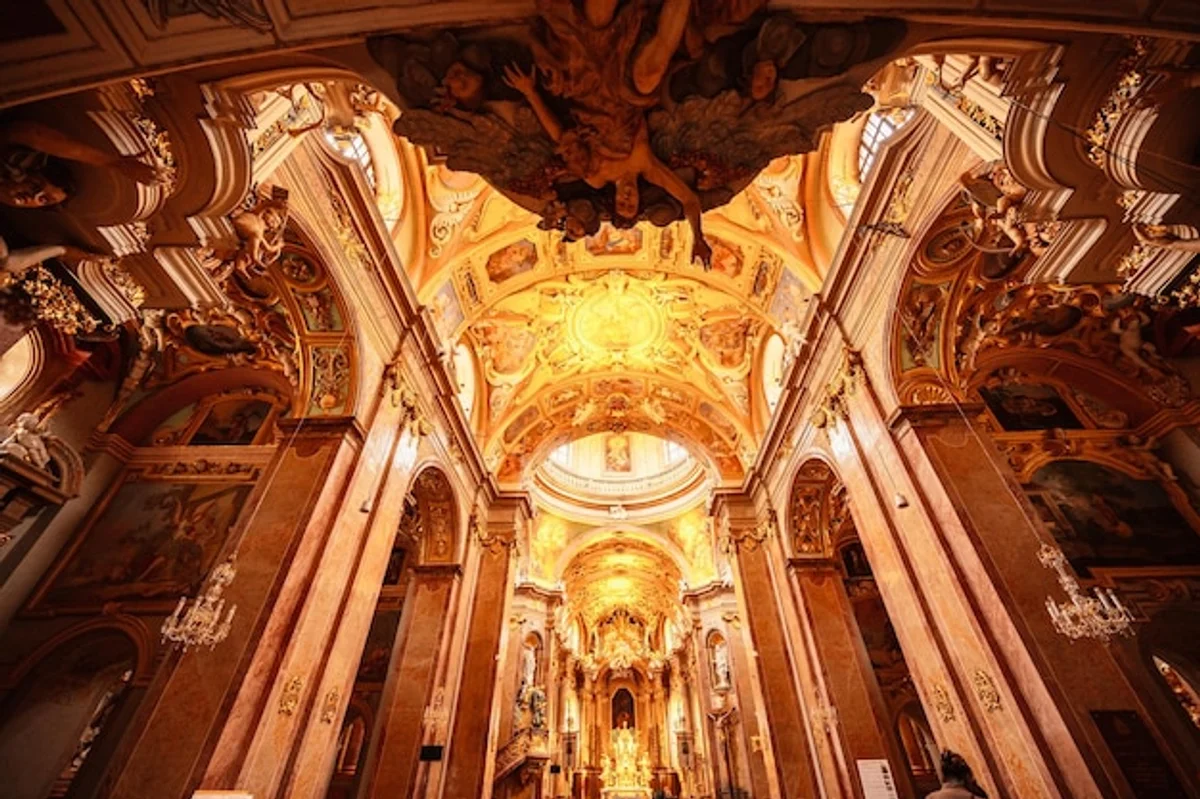 Czech Baroque festival modern light installations