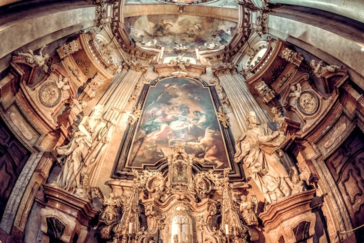 baroque prague st nicholas church interior