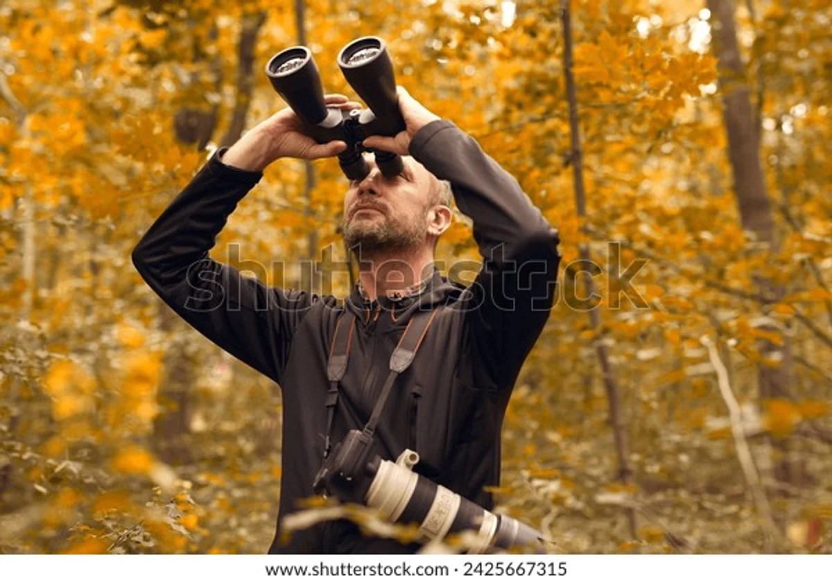 birdwatchers with binoculars Czech autumn migration