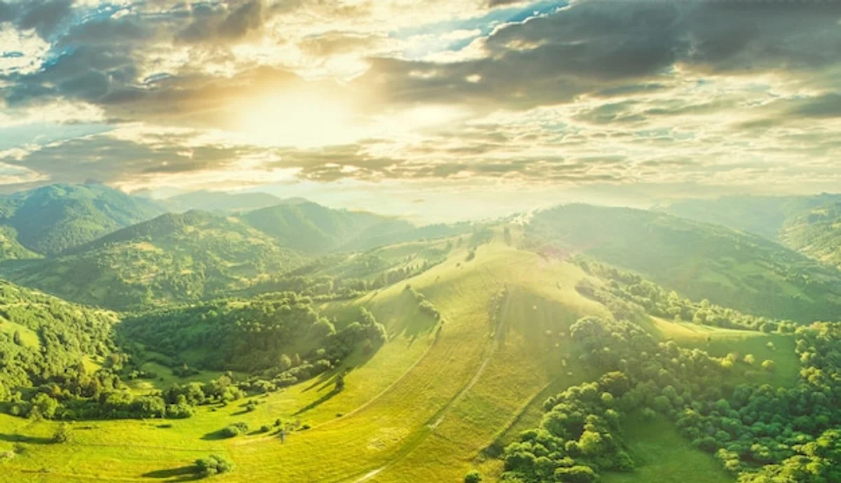 carpathian mountains fertile land aerial
