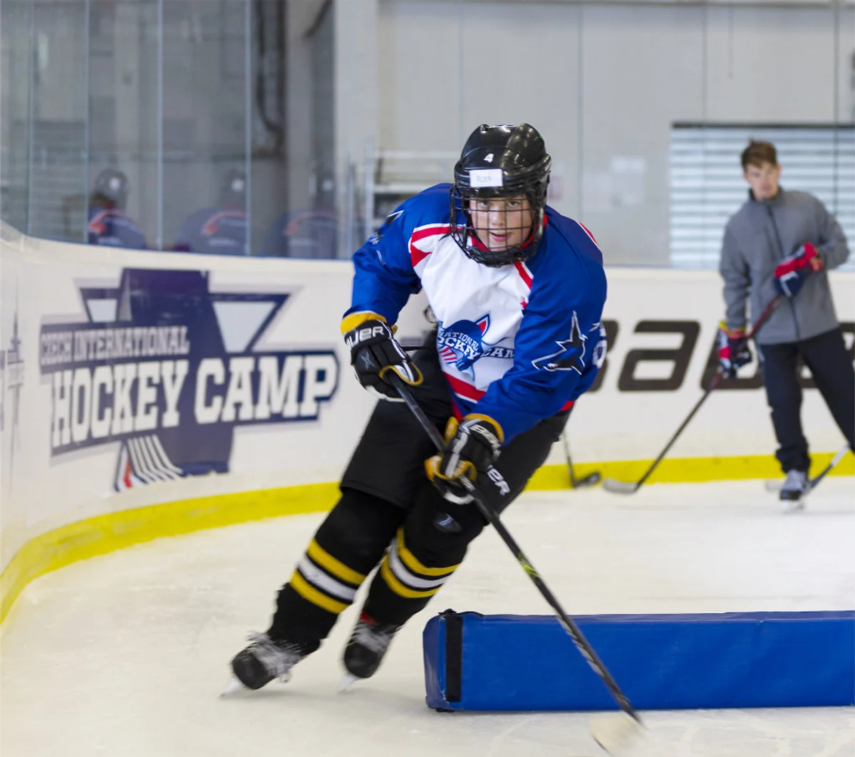 Czech hockey player training alone