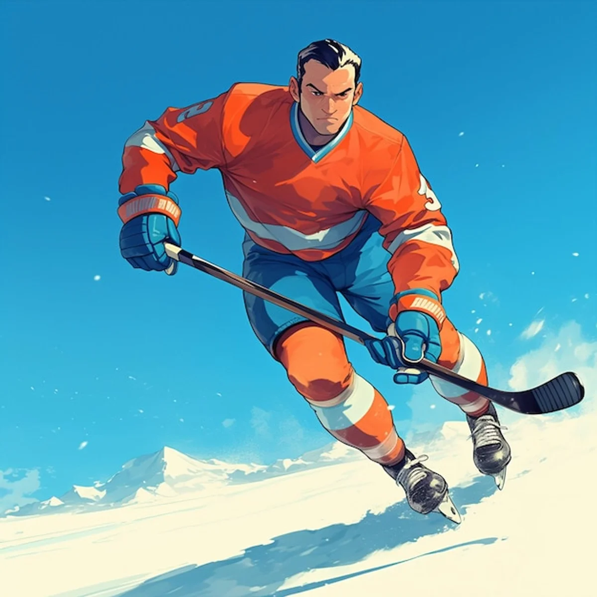 Czech hockey young players action training