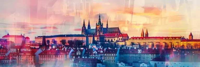 art gallery autumn sunlight Prague