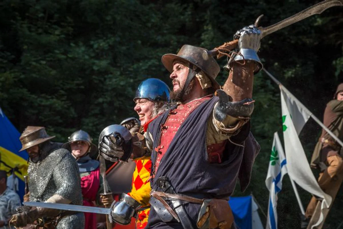 Hussite battle historical reenactment