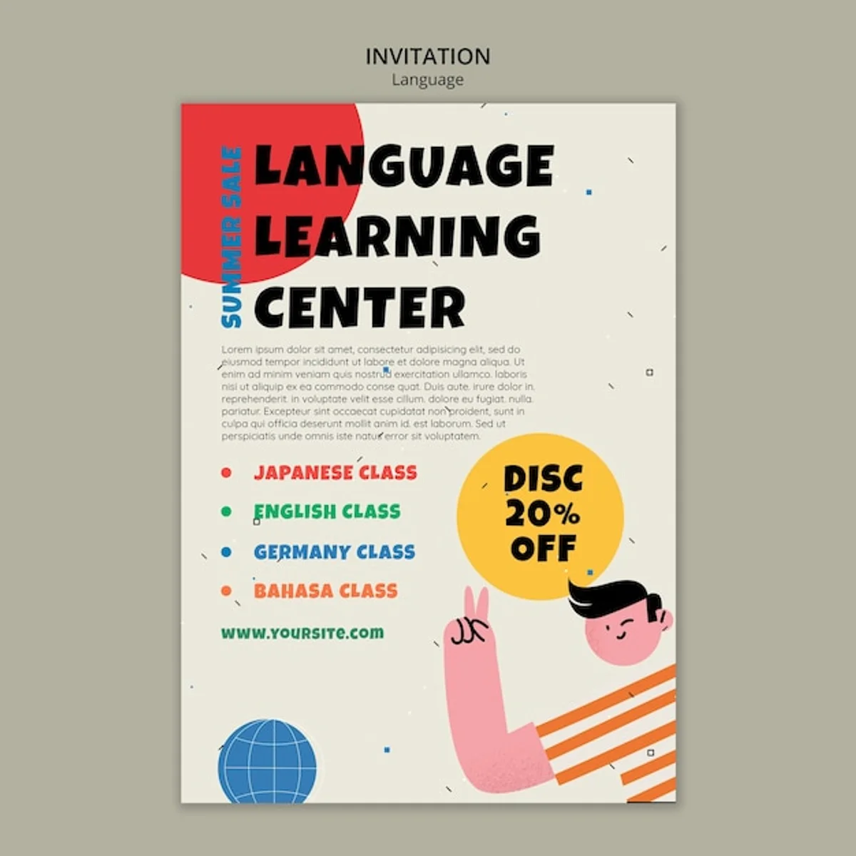 career language learning concept