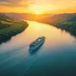 danube river landscape europe travel colorful