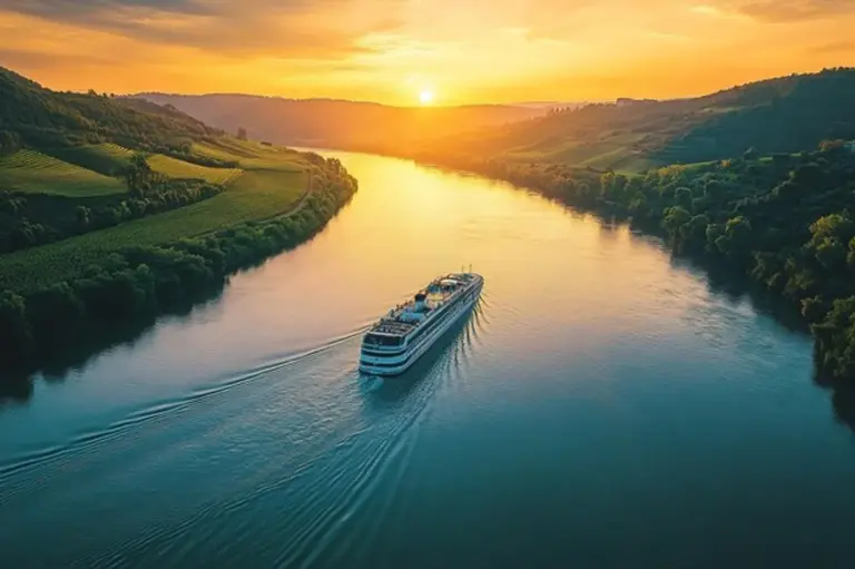 danube river landscape europe travel colorful