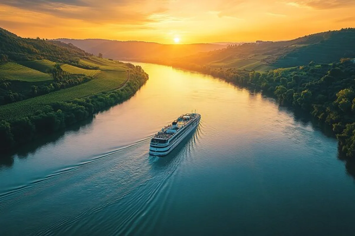 danube river landscape europe travel colorful