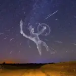 orionid meteor shower in czech republic night sky