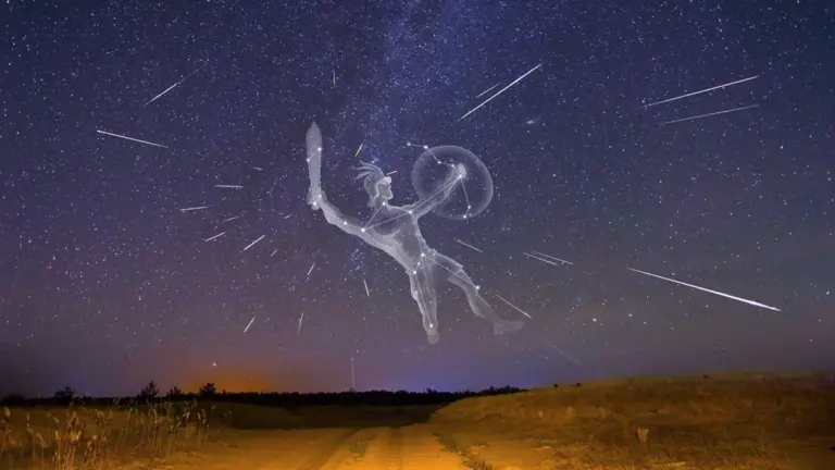 orionid meteor shower in czech republic night sky