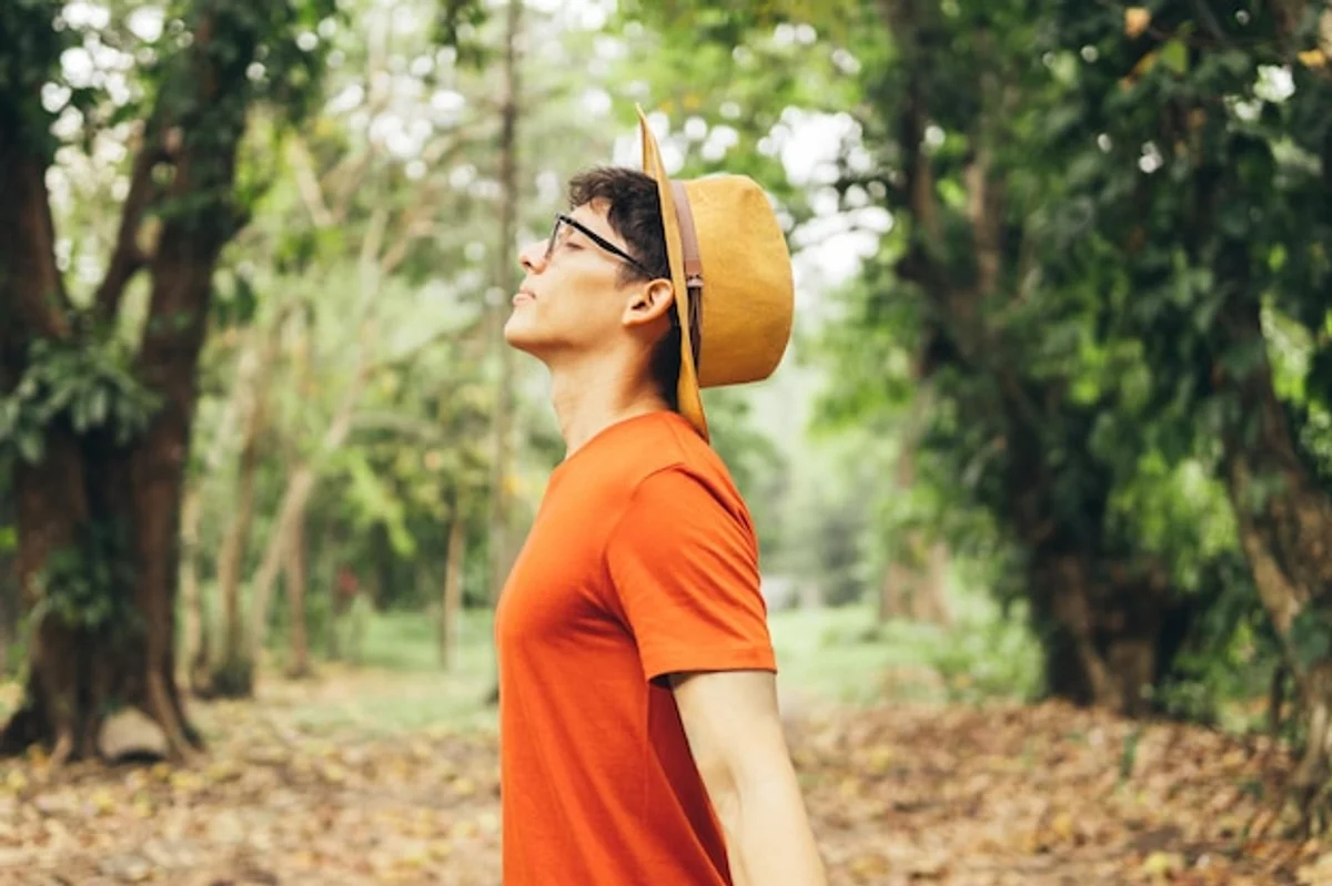 deep breathing outdoor fresh air