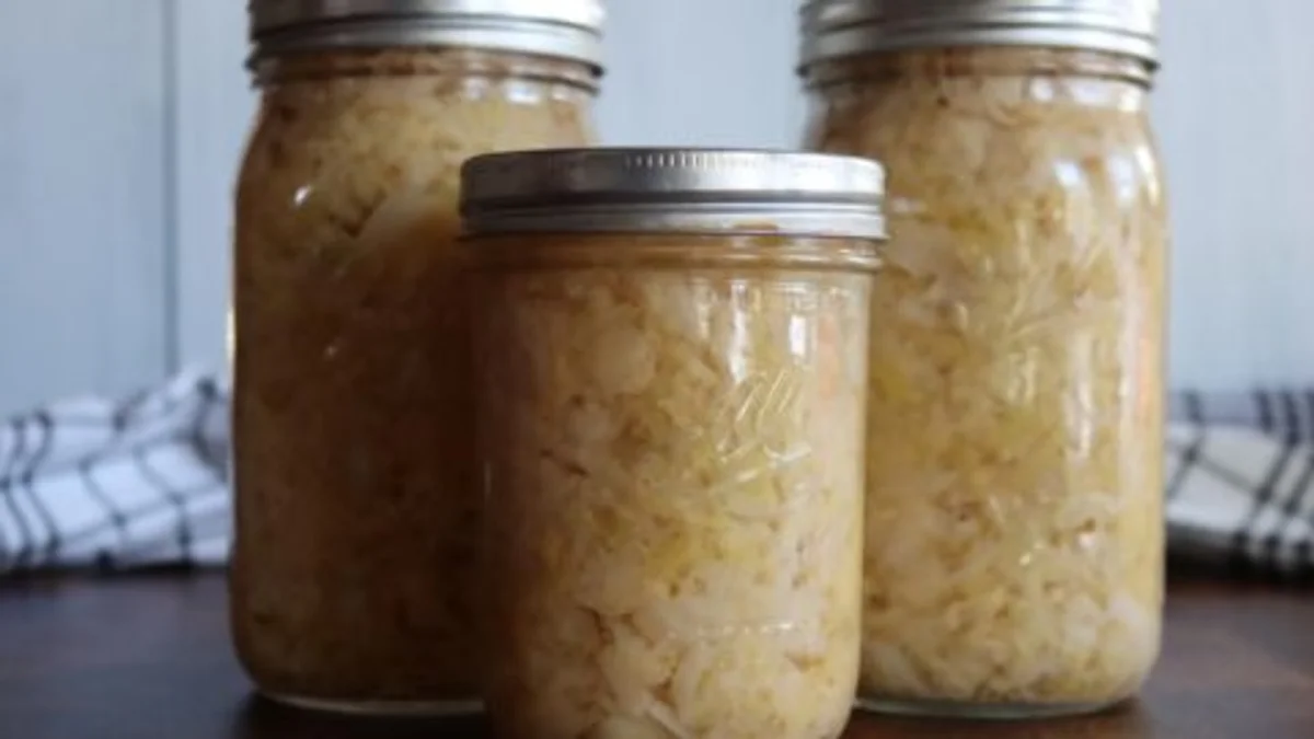 traditional czech sauerkraut fermentation jar clean