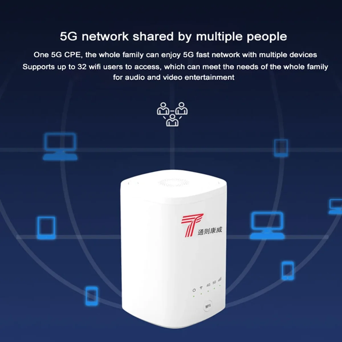 family at home using 5G wireless internet devices Prague