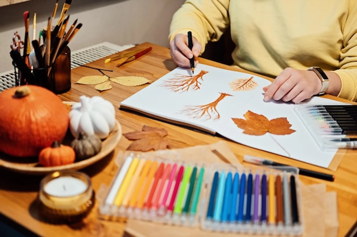 autumn art therapy creativity