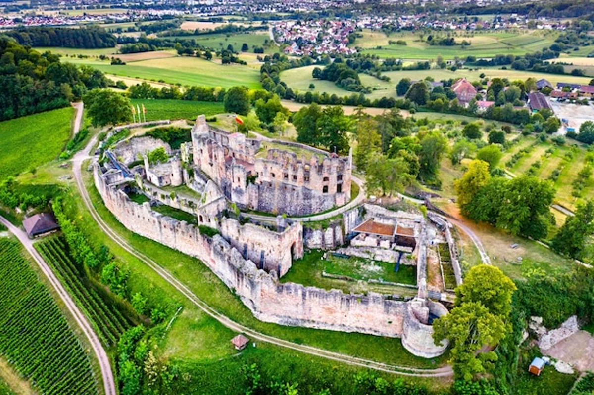 roman fort aerial view germany