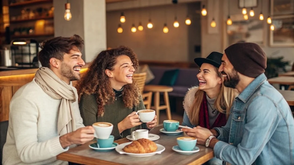 autumn office meeting cozy team real people